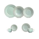 Aparelho de jantar madeleine verde 42 pcs porto brasil