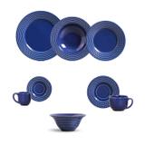 Aparelho de jantar olimpia azul navy 48 pcs porto brasil