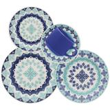 Aparelho De Jantar Oxford Lola 30 Peças Cerâmica Azul
