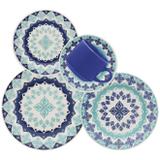 Aparelho De Jantar Oxford Lola Cerâmica 20 Peças Azul