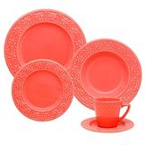 Aparelho De Jantar Oxford Mendi Cerâmica 20 Peças Coral