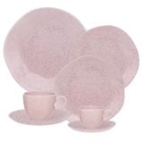 Aparelho De Jantar Oxford Ryo Porcelana 42 Peças Pink Sand