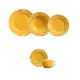 Aparelho de jantar plisse mostarda 30 pcs porto brasil
