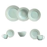 Aparelho de jantar plisse verde 48 pcs porto brasil