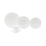 Aparelho de Jantar Porcelana 30 Peças Super White Queen Redondo Lyor Branco