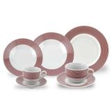 Aparelho de Jantar Porcelana Filete 42 Peças Class Home