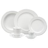 Aparelho de Jantar Porcelana Schmidt 41 peças - Dec. Renda Branca