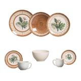 Aparelho de jantar rattan natural 42 pcs mais 6 bowls porto brasil