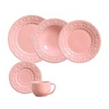 Aparelho De Jantar Rosa Porto Brasil Esparta 20 Peças