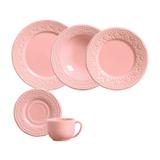 Aparelho De Jantar Rosa Porto Brasil Madeleine 20 Peças