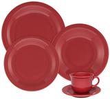Aparelho Jantar Chá Floreal Vermelho 30pc Oxford