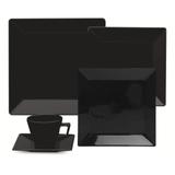 Aparelho Jantar Chá Quartier Black 30pc Oxford