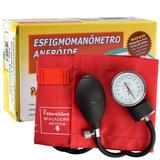 Aparelho Medidor de PressãoEsfignomanômetro em Nylon Premium Vermelho - Accumed
