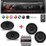 Aparelho Som Pioneer Usb + Kit Alto Falante Snake + Módulo