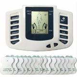 Aparelho tens digital fisioterapia massagem com 16 eletrodos acupuntura choquinho eletroestimulador - Makeda
