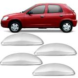 Aplique Cromado Maçaneta Celta 2000 a 2015 Prisma 2006 a 2019 4 Portas Encaixe Perfeito - Serauto