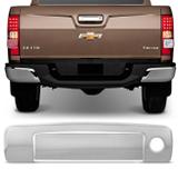 Aplique Cromado Maçaneta Porta Tampa Traseira Chevrolet S10 2012 a 2015 Encaixe Sob Medida - Shekparts
