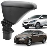Apoio Encosto Descanso Braço Couro Preto Onix Prisma 2013 à 2019 Costura Preta Sofisti Car GM2000