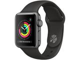 Apple Watch Series 3 (GPS) 38mm Caixa - Cinza-Espacial Alumínio Pulseira Esportiva Preta