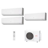 Ar Condicionado Multi Split Fujitsu 18.000 BTUs (2x Evap HW 7.000 + 1x Evap HW 9.000) Quente/Frio 220V