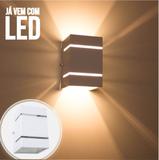 Arandela Branca + LED 5W 3000K luminária Externa Parede Muro 2 Focos Frisos Fachos St327 - Starlumen