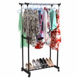 Arara Dupla Roupas Altura Regulavel Aço Inoxidável - Lorben