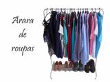 Arara Expositor De Roupas Cabideiro De Chão Branca Aço Promoção Vestuário Loja Apartamento