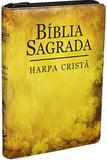 ARC065HLGZ - Bíblia Sagrada - Letra Grande - Harpa Cristã - Zíper - Flores Amarela - Sociedade bíblica do brasil