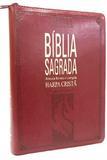 ARC065HTIZLG - Bíblia Sagrada - Harpa Cristã e Índice - Letra Grande - Zíper - Vinho - Casa publicadora das asembleias de deus