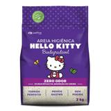 Areia Sanitária Hello Kitty Bio Roxa - 2 kg - Petfive