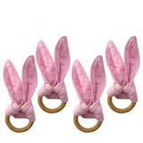 Argola Guardanapo Auguri Casa Bunny Rosa 4PÇS - 32735