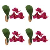 Argola Guardanapo Auguri Casa Haste Orquídea Rosa 4PÇS - 31580