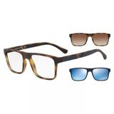 Armação De Óculos Clip On Emporio Armani Ea4115 5089/1w