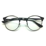 Armação de óculos para grau Masculina Oval design aço escovado extremamente leve e flexível - Ilook