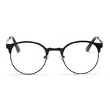 Armação de óculos para grau Masculina Preto Oval Arredondada extremamente leve e flexível - Ilook