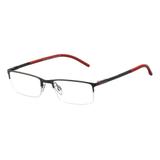 Armação mormaii rx mo1677 preto acetin ponta vermelha vermelho