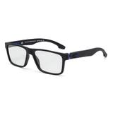 Armação receituário mormaii oceanside preto fosco haste azul preto-azul