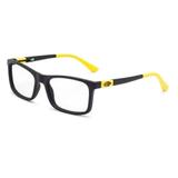 Armação receituário mormaii slide nxt infantil preto fosco preto-amarelo