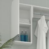 Armário Aéreo para Lavanderia 1 Porta 1 Prateleira BS 32 - Branco - Brv