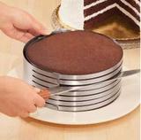 Aro de metal cortador fatiador de inox com ajuste para bolo de 20cm - Fu xing