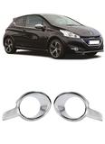 Aro Moldura Farol de Milha Peugeot 208 2013 2014 2015 Cromado