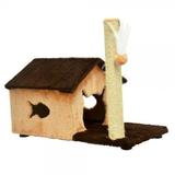 Arranhador Brinquedo Casinha para Gatos de pelúcia House Fit Playground para gatos 70x36x55cm Sao Pet - São pet