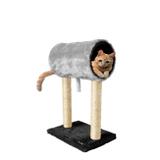 Arranhador com Tubo e Sisal para Gatos 64x40 Cinza Mimos de Bichos