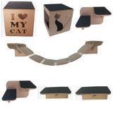 Arranhador de parede brinquedo para gatos interativo pets - Pet in box