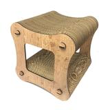 Arranhador e Cama Para Gato em Mdf e Papelão - Madeira e design