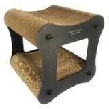 Arranhador e Cama Para Gato em Mdf e Papelão - Madeira e design