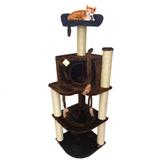 Arranhador Grande para Gatos Top Toca Marrom 3 Andares Mimos de Bichos