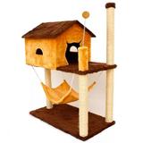 Arranhador Para Gato Casinha Com Rede - Yan pet
