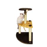 Arranhador para Gatos de Canto Peluciado 86x47 Cm Marrom e Caramelo Mimos de Bichos