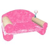 Arranhador Para Gatos Modelo Sofá Pelucia Rosa - Murano